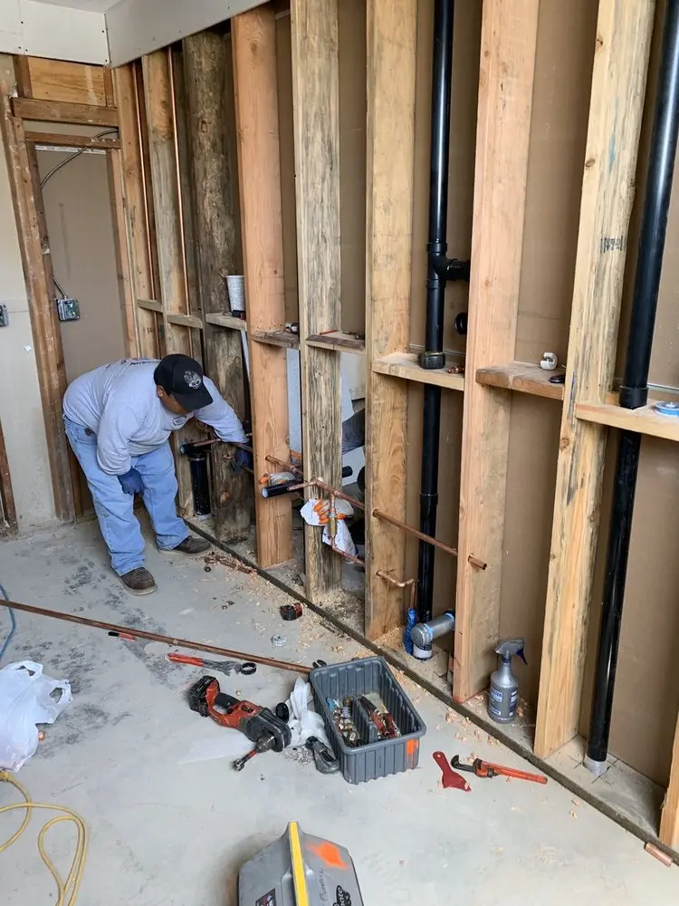 Commercial rough-in plumbing for Trenchless Sewer Repair in Fairfax